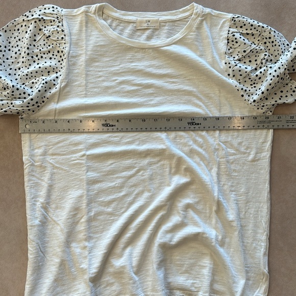 Anthropologie T.La Woven Flutter Sleeve Tee • size xl • NWOT - Picture 7 of 10